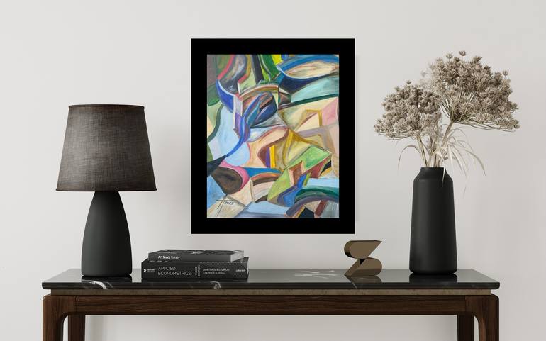 Original Cubism Abstract Painting by Américo Venâncio Lopes Machado Filho