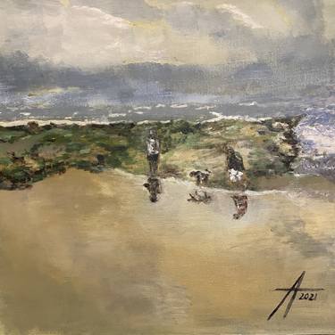 Print of Impressionism Seascape Paintings by Américo Venâncio Lopes Machado Filho