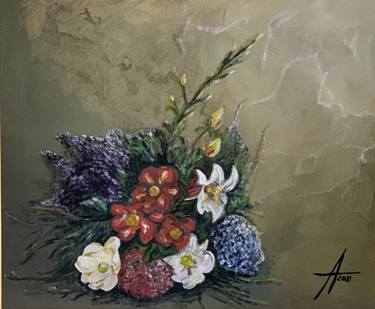 Print of Floral Paintings by Américo Venâncio Lopes Machado Filho