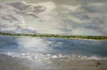 Original Impressionism Seascape Paintings by Américo Venâncio Lopes Machado Filho