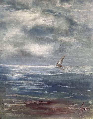 Original Impressionism Seascape Paintings by Américo Venâncio Lopes Machado Filho