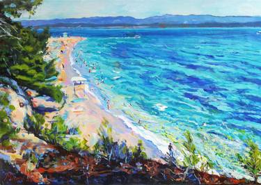 Original Impressionism Beach Paintings by Mihovil Dorotic