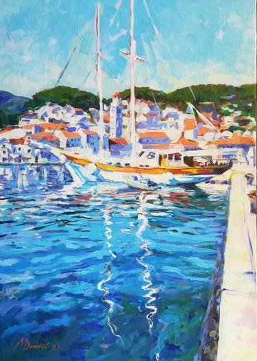 Original Figurative Boat Paintings by Mihovil Dorotic