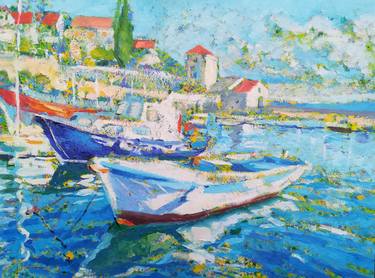 Print of Boat Paintings by Mihovil Dorotic