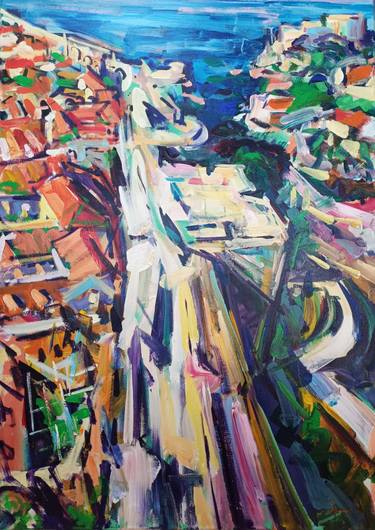 Print of Cities Paintings by Mihovil Dorotic