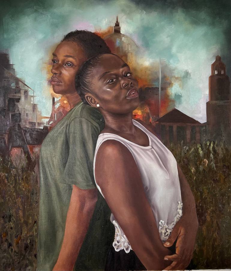 富士 Double Impact Painting by Nelson Etok | Saatchi Art India