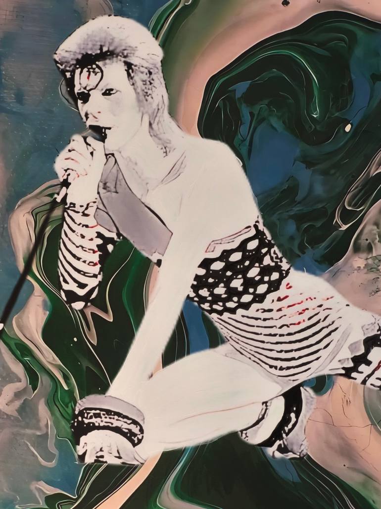 Original Abstract Music Mixed Media by Lola Duran