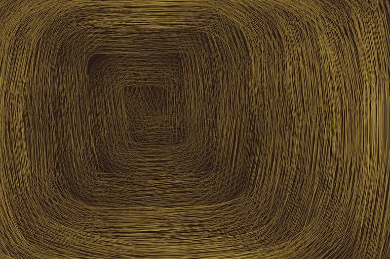 Original Abstract Printmaking by Adeir Rampazzo  Abstract Art on Canvas  TIME TUNNEL  Limited edition of 10