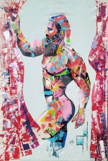 Original Abstract Body Paintings by Akille DeBlasio
