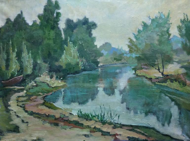 Original Figurative Landscape Painting by Valeriy Kuznetsov