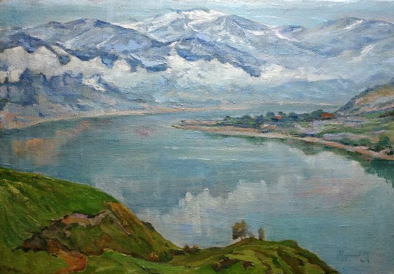 Original Folk Landscape Painting by Valeriy Kuznetsov