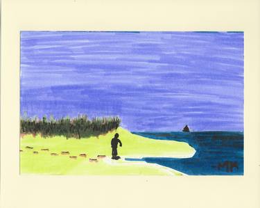 Postcards from Martha's Vineyard, #2 Child Skipping Stones thumb