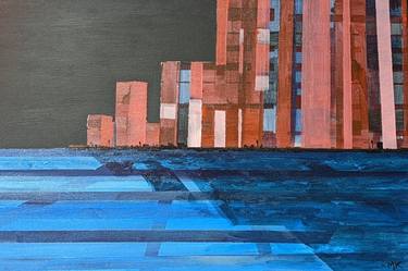 Print of Abstract Cities Paintings by Michael Kusek