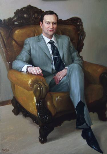 Portrait of a man in a chair. thumb