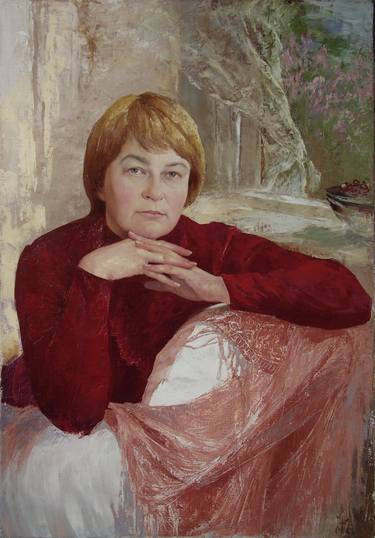 Portrait of a woman in red. thumb