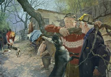 Print of Photorealism Rural life Paintings by Yurii Klapoukh