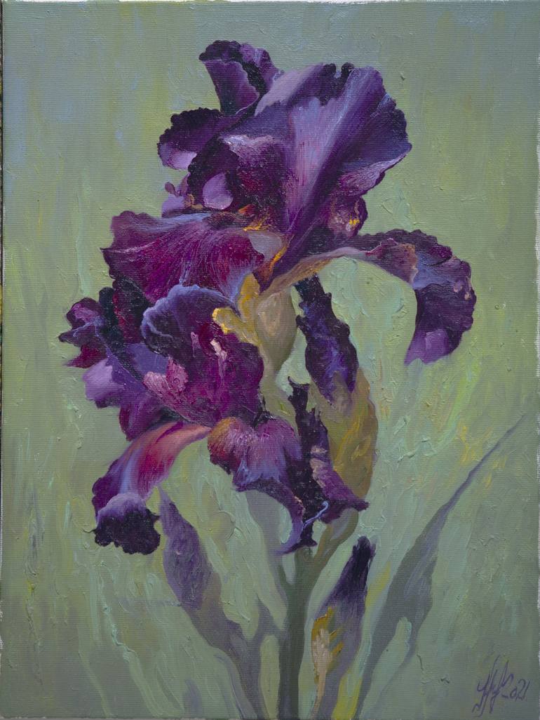 Irises. Painting by Yurii Klapoukh | Saatchi Art