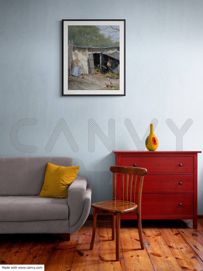 Original Figurative Garden Painting by Yurii Klapoukh