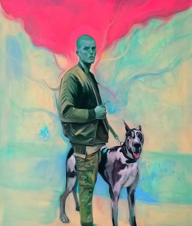 Saatchi Art Artist Hrvoje Majer; Paintings, “Gentleman and his dog” #art