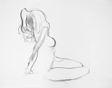 Original Figurative Women Drawings by Gabriel Corcuera Zubillaga