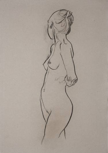 Original Figurative Nude Drawings by Gabriel Corcuera Zubillaga
