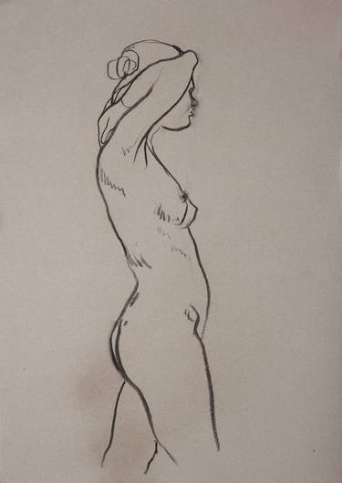 Original Nude Drawings by Gabriel Corcuera Zubillaga