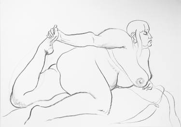 Original Expressionism Nude Drawings by Gabriel Corcuera Zubillaga