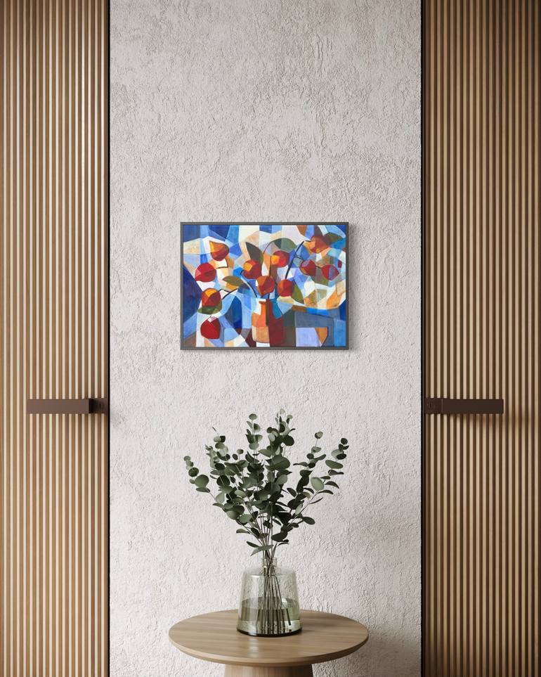 Original Modernism Floral Painting by Angela Apoyan