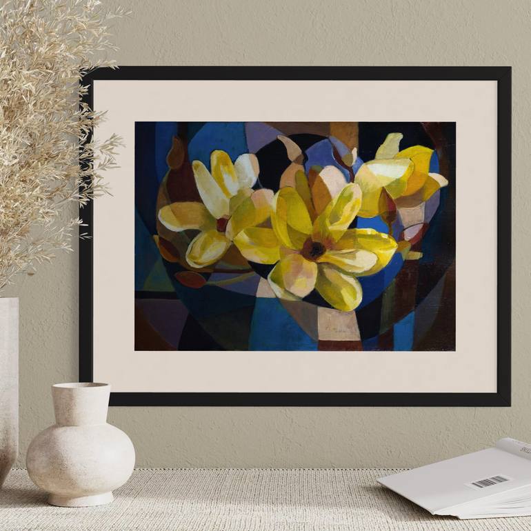 Original Figurative Floral Painting by Angela Apoyan