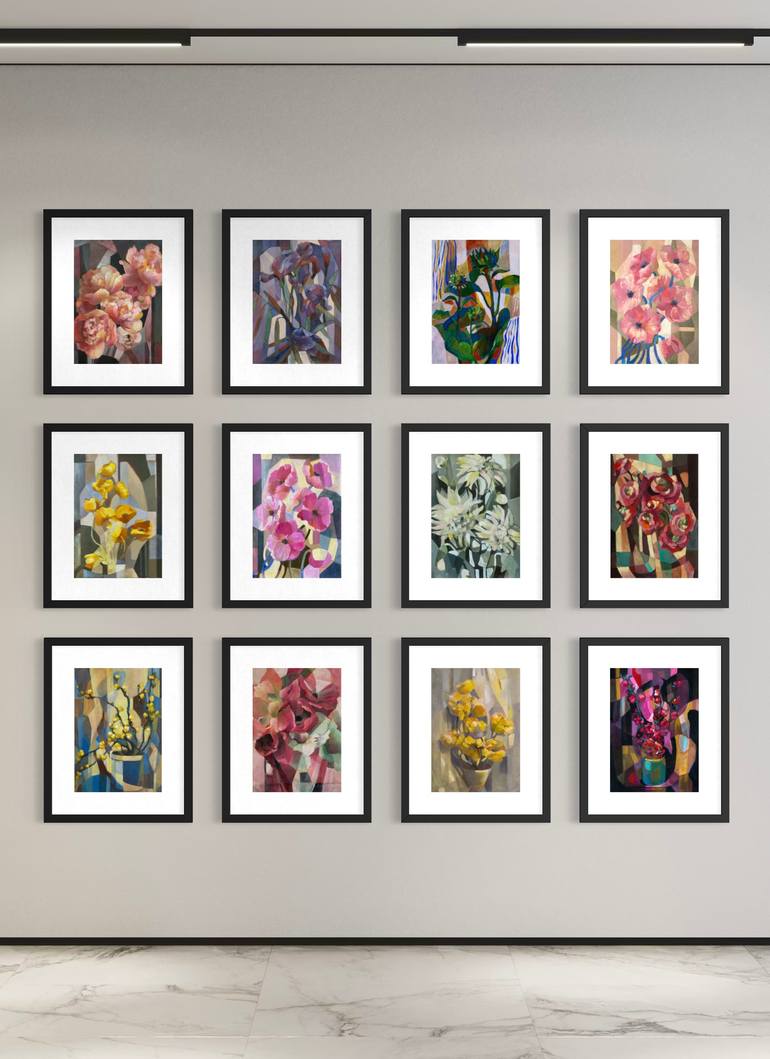 Original Figurative Floral Painting by Angela Apoyan