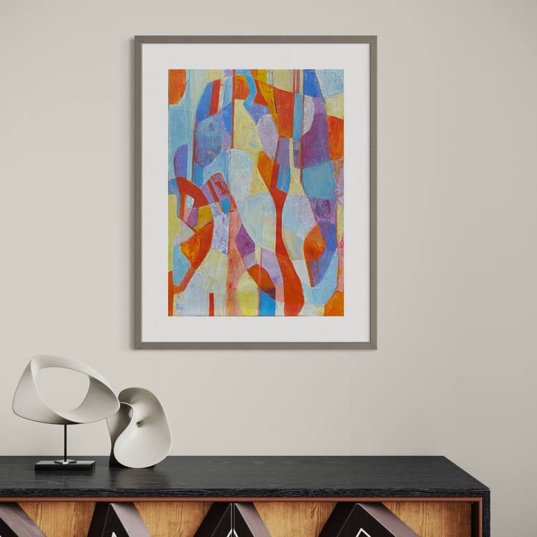 Original Abstract Expressionism Abstract Painting by Angela Apoyan