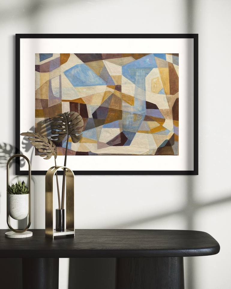 Original Abstract Expressionism Abstract Painting by Angela Apoyan
