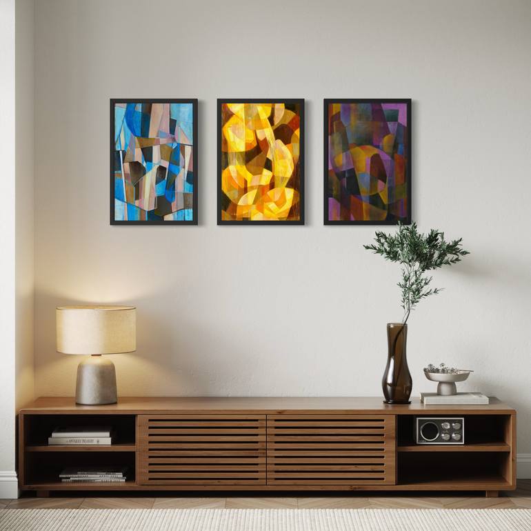 Original Contemporary Abstract Painting by Angela Apoyan