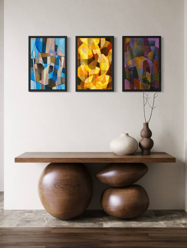 Original Abstract Expressionism Abstract Painting by Angela Apoyan