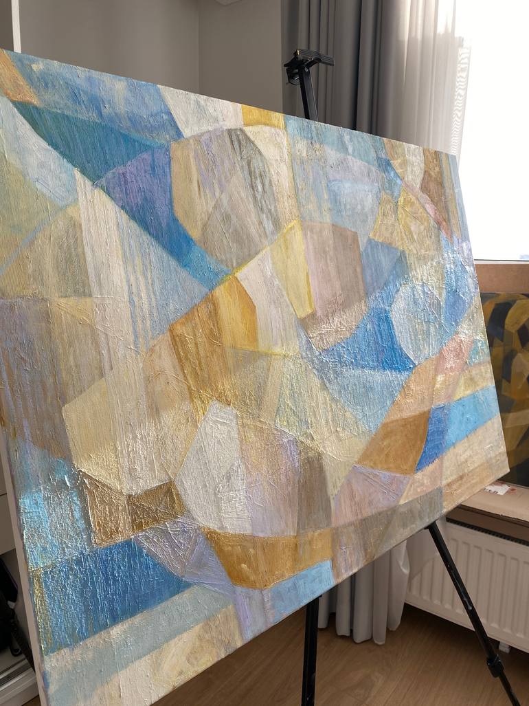 Original Abstract Expressionism Abstract Painting by Angela Apoyan