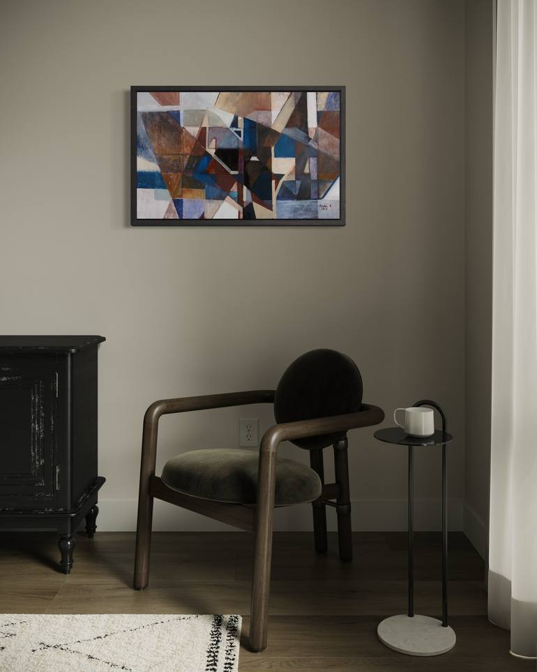 Original Abstract Expressionism Abstract Painting by Angela Apoyan