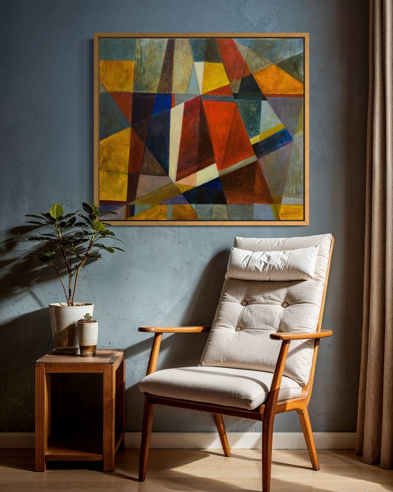 Original Abstract Expressionism Abstract Painting by Angela Apoyan
