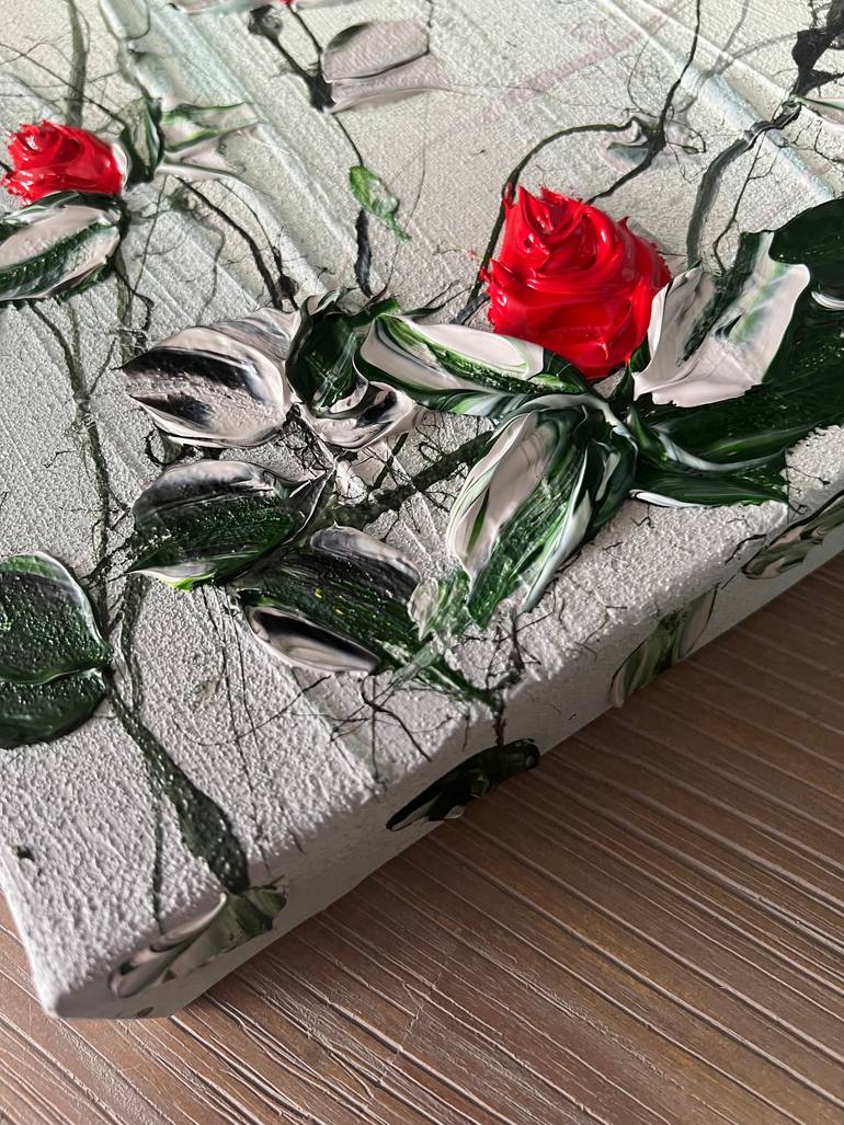 Original Art Deco Floral Painting by Anastassia Skopp