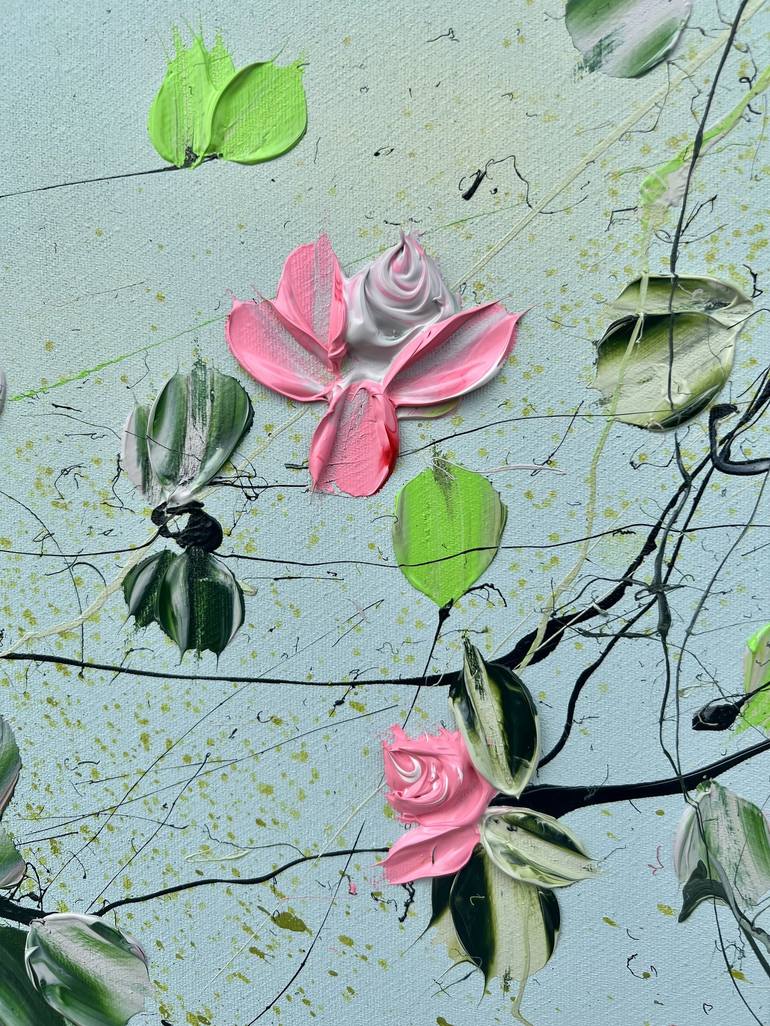 Original Abstract Expressionism Garden Painting by Anastassia Skopp