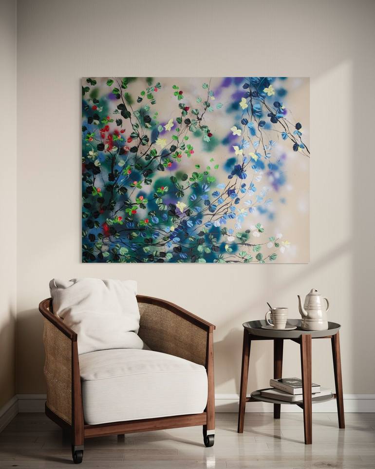 Original Abstract Floral Painting by Anastassia Skopp