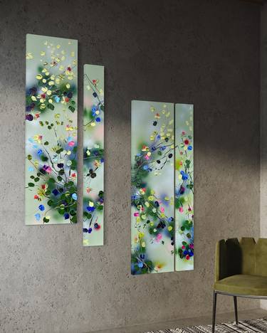 Original Abstract Garden Paintings by Anastassia Skopp