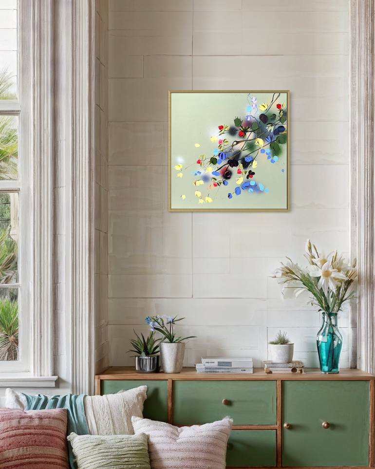 Original Abstract Floral Painting by Anastassia Skopp