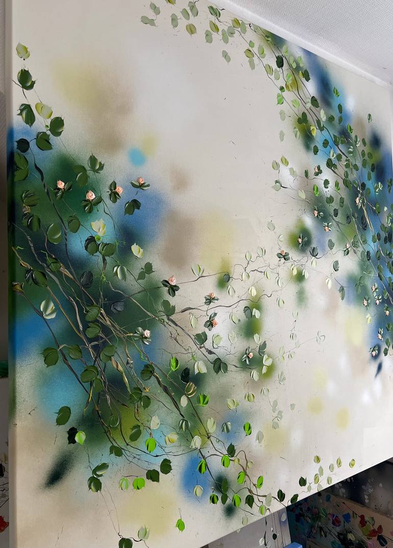 Original Abstract Floral Painting by Anastassia Skopp