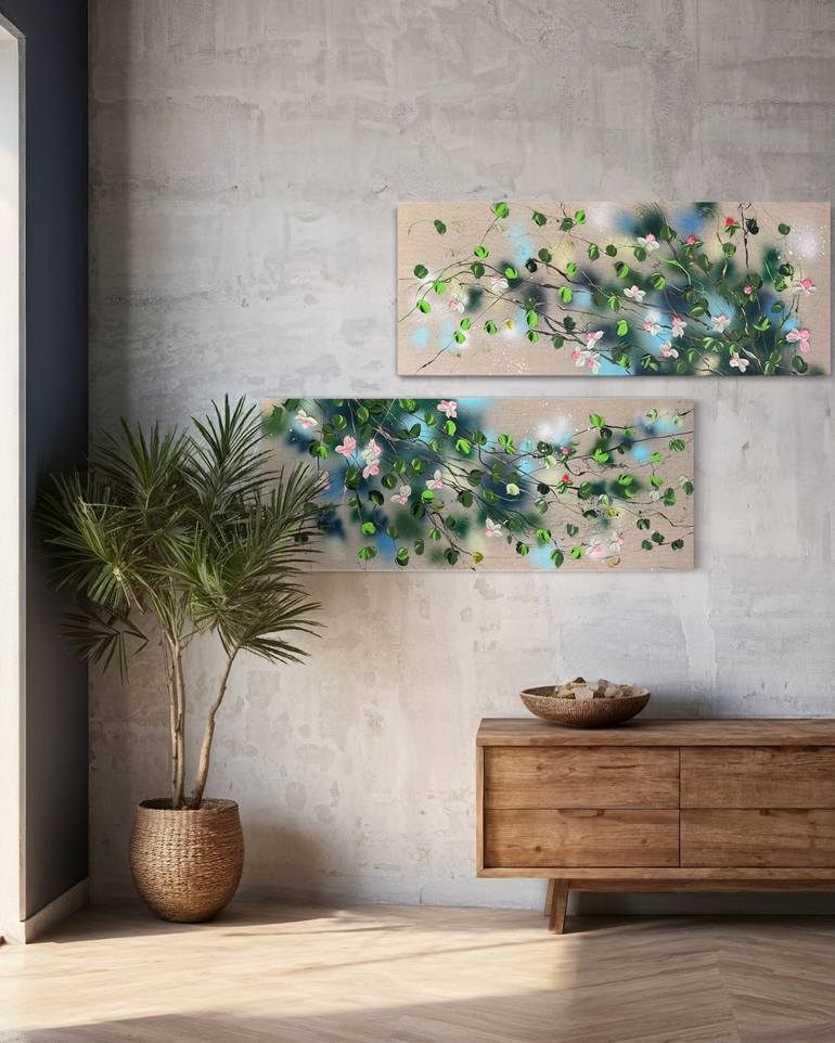 Original Abstract Floral Painting by Anastassia Skopp