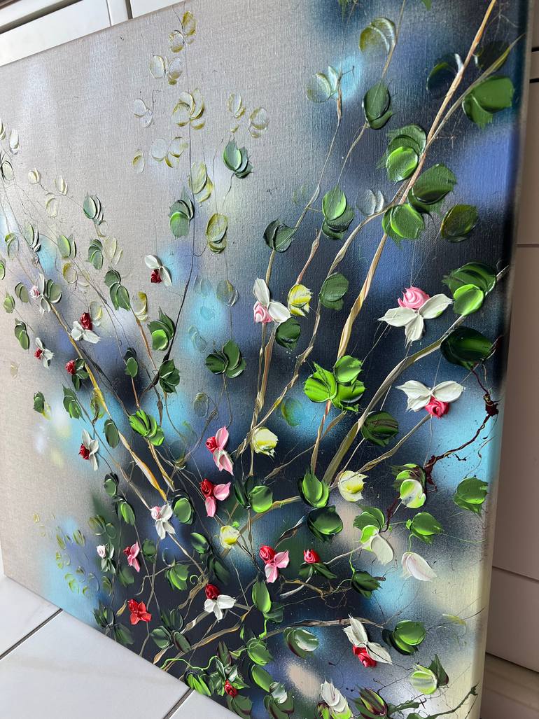 Original Abstract Floral Painting by Anastassia Skopp