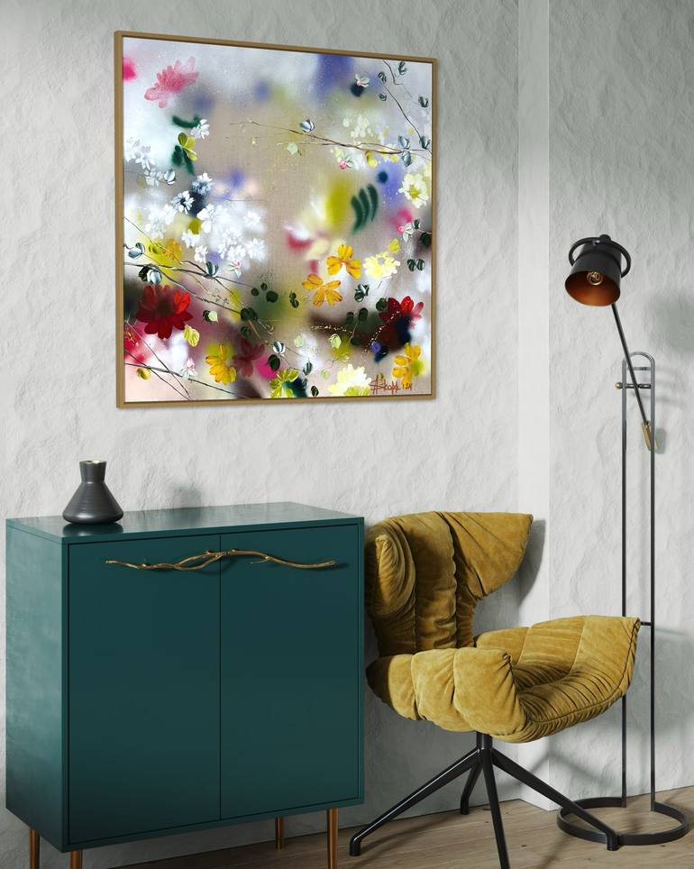 Original Abstract Floral Painting by Anastassia Skopp