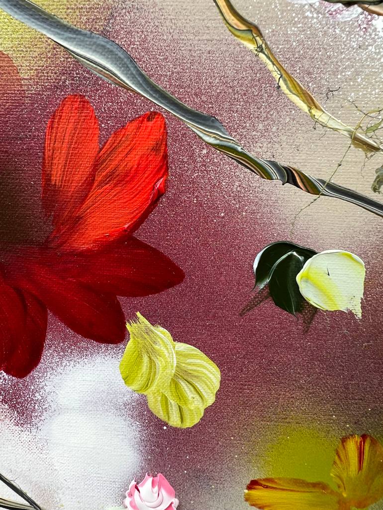 Original Abstract Floral Painting by Anastassia Skopp