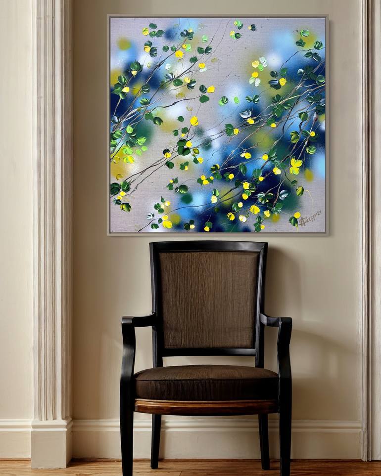 Original Abstract Floral Painting by Anastassia Skopp