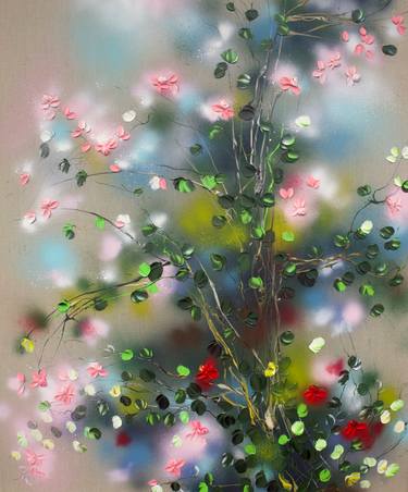 Original Abstract Floral Paintings by Anastassia Skopp