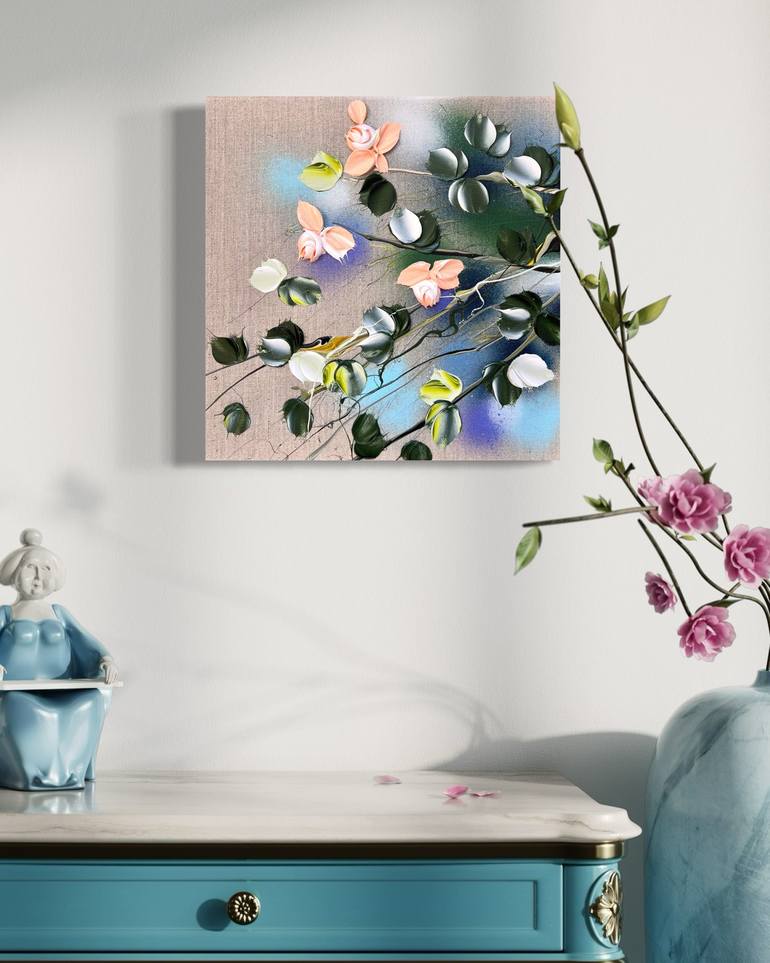 Original Abstract Floral Painting by Anastassia Skopp